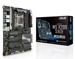 Asus WS X299 SAGE, LGA 2066 CEB Motherboard, Intel X299 Chipset, LGA 2066, 8x DDR4 (Max. 128GB), 7x PCI Express 3.0 x16 Slot, 2x M.2 Socket 3 (M Key type 2242/2260/2280/22110 & 2242/2260/2280) Asus WS X299 SAGE, LGA 2066 CEB Motherboard, Intel X299 Chipset, LGA 2066, 8x DDR4 (Max. 128GB), 7x PCI Express 3.0 x16 Slot, 2x M.2 Socket 3 (M Key type 2242/2260/2280/22110 & 2242/2260/2280)