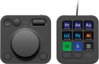 Logitech 920-012660, MX Creative Console, Customizable Backlit LCD Keys, USB-C to USB-C 2.0 Connectivity, 2x AAA Batteries for MX Creative Dialpad, Bluetooth LE, Logi Options+ App, Compatible with Windows/macOS, Graphite