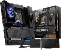  MSI MEG X870E GODLIKE, E-ATX, AMD AM5, 4xDDR5, 7xM.2+4xSATA 6Gb/s, RAID, 3xPCIe, 2xUSBC(DP Alt Mode), GbE LAN, Wireless AX+Bluetooth, 5xUSB-C, 8xUSBA