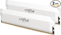 Crucial CP2K16G64C38U5W, Pro, UDIMM, DDR5, 32GB (2x16GB), 6400MHZ, CL38, 1.35V, White Heat Spreader Support Intel XMP AMD Ryzen for Desktop PC, Gaming