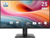 MSI PRO MP251 E2, 24.5", IPS, FHD, 1920X1080, 16:9, 1ms, 120Hz, Adaptive Sync, 1xHDMI, 1xDP, 1xVGA, Speaker, VESA, Tilt