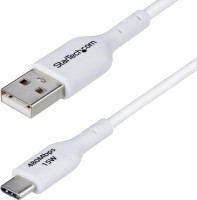 Startech USB2AC1MNCWHE, USB-A to USB-C Charging Cable, 3ft (1m), Charge & Sync, 3A, White