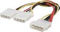 Astrotek AT-MOLEX-PWR, Internal Power Molex Cable, 5.25" 4 pins Male to 2x 5.25" 4 pins Female, 0.2m, 1 Year Warranty