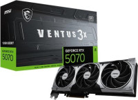 MSI GeForce RTX 5070 12G VENTUS 3X OC, Nvidia GeForce RTX 5070, 12GB GDDR7, Core Clock: 2557MHz, Cuda Core: 6144, 1xHDMI, 3xDP, PSU: 650W, PCIe5.0