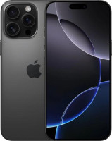 Apple MYX43X/A, iPhone 16 Pro, 6.3", Super Retina XDR Screen, A18 Pro Chip, 1TB Storage, Front Camera: 12MP, Rear Camera: 48MP, Wi-Fi 7+Bluetooth, IOS, Black Titanium