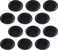 Yealink YHA-LEC-12-NV, New Version 3311060 Replacement Leather Ear Cushion for WH62 & WH66, Black, 12 Pcs, Not Compatible With UH36/YHS36