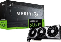 MSI GEFORCE RTX 5060 TI 16G VENTUS 3X OC, Nvidia GeForce RTX 5060 Ti, 16GB DDR7, Core Clock: 2617MHz, Cuda Core: 4608, 1xHDMI, 3xDP, PSU: 600W, PCIe5.0, 