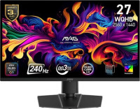 MSI MAG 273QP QD-OLED X24, 26.5" Gaming Monitor, QHD OLED Screen, 2560x1440, 16:9, 0.03ms, 240Hz, Adaptive Sync, 2xHDMI, 1xDP, VESA, Height Adjustable, Swviel, Pivot, Tilt