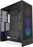 NZXT CM-H72FB-R1, H7 Flow, ATX Motherboard, Mid-Tower, Galvanized Cold Rolled Steel (SGCC), Tempered Glass, 2x3.5", 4x2.5", Expansion Slot: 7, Fan Cooler, Matte Black