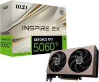 MSI GeForce RTX 5060 8G INSPIRE 2X OC, Nvidia GeForce RTX 5060 Ti, 8GB GDDR7, Core Clock: 2632MHz, Cuda Core: 4608, 1xHDMI, 3xDP, PSU: 600W, PCIe5.0