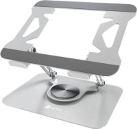 Fantech ACCFTNS10SL, NS10 Foldable Steel Note Book Stand with 360° Rotating Base, Silver