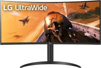 LG 34WP75C-B, 34" WQHD VA Curved Screen LCD Monitor, 3440x1440, 21:9, 1ms, 160Hz, FreeSync, 2xHDMI, 1xDP, USB, Speakers, VESA, Height Adjustable, Tilt
