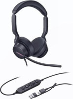 Yealink UH46-D-MS-C/A, MS Teams Certified USB Wired Headset, Dual, USB-C/A, Four-Microphone Noise Cancellation, Hybrid ANC, All-Day-Wearing Comfort & Flexible
