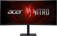 Acer UM.CX5SA.301-RY0, Nitro XV345CUR V3, 34", UWQHD VA Curved Gaming Monitor, 3440x1440, 21:9, 0.5ms, 180Hz, Free Sync, 1xHDMI, 1xDP, USB-C(65W PD), Speakers, VESA, Height Adjustable, Swivel, Tilt