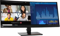 Lenovo 63F2RAR3AU, ThinkVision P34w-20, 34.1" WQHD Ultra-Wide Curved Monitor, 3440 x 1440, 21:9, 4ms, 2xHDMI, 2xDP, USB, Speakers, Webcam, VESA, Height Adjustable, Swivel, Tilt