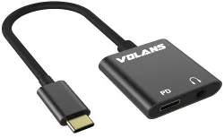 Volans VL-UCAP, USB-C (Male) to 3.5mm Audio (Female) Adapter with PD (UCAP) Volans VL-UCAP, USB-C (Male) to 3.5mm Audio (Female) Adapter with PD (UCAP)