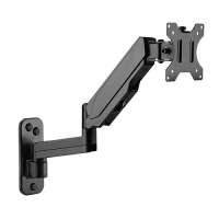 Brateck  Single Screen Wall Mounted Articulating Gas Spring Monitor Arm, LDA30-112, Limited Lifetime