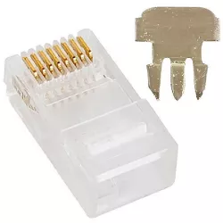 Astrotek ATP-8P8C-6, CAT6 UTP -RJ45 Connector, 3 Prong Blade 3U"(50pcs/bag), 1 Year Astrotek ATP-8P8C-6, CAT6 UTP -RJ45 Connector, 3 Prong Blade 3U"(50pcs/bag), 1 Year