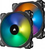 Corsair CO-9050078-WW, ML Series ML140 Pro, Size: 140mm, PWM, Noise: 20.4 dBA, RGB, Twin Pack,