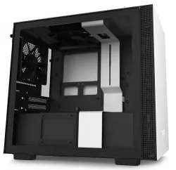 NZXT CA-H210B-W1, Matte White & Black H210 Mini Tower Chassis, Tempered Glass, 2 Years NZXT CA-H210B-W1, Matte White & Black H210 Mini Tower Chassis, Tempered Glass, 2 Years