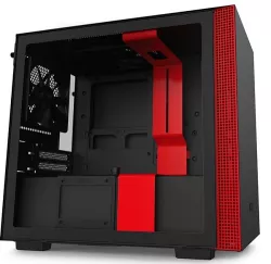 NZXT CA-H210B-BR, Matte Black & Red H210 Mini Tower Case, Tempered Glass, 2 Years NZXT CA-H210B-BR, Matte Black & Red H210 Mini Tower Case, Tempered Glass, 2 Years