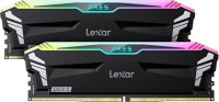 Lexar LD5BU016G-R6000GDLA, Ares RGB Heatsink, UDIMM, DDR5 32GB(2X16GB), 6000MHz, CL30, 1.35V, Black, Limited Lifetime Warranty