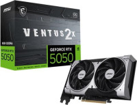 MSI GeForce RTX 5050 8G VENTUS 2X OC, Nvidia GeForce RTX 5050, 8GB GDDR6, Core Clock: 2617MHz, Cuda Core: 2560, 1xHDMI, 3xDP, PSU: 550W, PCIe5.0 MSI GeForce RTX 5050 8G VENTUS 2X OC, Nvidia GeForce RTX 5050, 8GB GDDR6, Core Clock: 2617MHz, Cuda Core: 2560, 1xHDMI, 3xDP, PSU: 550W, PCIe5.0