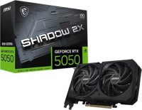 MSI GeForce RTX 5050 8G SHADOW 2X OC, Nvidia GeForce RTX 5050, 8GB GDDR6, Core Clock: 2617MHz, Cuda Core: 2560, 1xHDMI, 3xDP, PSU: 550W, PCIe5.0 MSI GeForce RTX 5050 8G SHADOW 2X OC, Nvidia GeForce RTX 5050, 8GB GDDR6, Core Clock: 2617MHz, Cuda Core: 2560, 1xHDMI, 3xDP, PSU: 550W, PCIe5.0