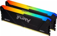 Kingston KF436C18BB2AK2/32, FURY Beast RGB, DDR4 SDRAM, 32GB (2x16GB), 3600MHz, CL18, 1.35V, Non-ECC, Black Kingston KF436C18BB2AK2/32, FURY Beast RGB, DDR4 SDRAM, 32GB (2x16GB), 3600MHz, CL18, 1.35V, Non-ECC, Black