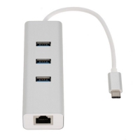 Astrotek AT-CMLANHUB3G, USB-C Type-C to LAN + 3 Ports USB3.0 Hub Gigabit RJ45