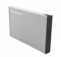 Simplecom SE218 Aluminium Tool Free 2.5" SATA HDD SSD to USB 3.0 Hard Drive Enclosure Silver, 1 Year