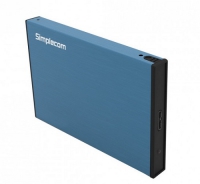 Simplecom SE218 Aluminium Tool Free 2.5" SATA HDD SSD to USB 3.0 Hard Drive Enclosure Blue