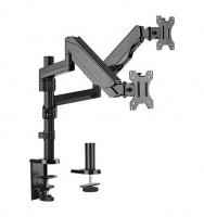 Brateck LDT16-C024, Dual Minitor Full Extension Gas Spring Dual Monitor Arm for 17"-32"