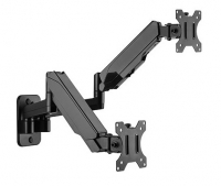 Brateck LDA30-114, Dual Monitor Wall Mounted Gas Spring Monitor Arm 17"-32"