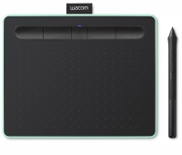Wacom CTL-6100WL/E0-C, Intuos Medium Bluetooth Pistachio, Tablet with Pressure Sensitive Pad for Creating, Designing, Editing on MAC or PC, USB and Bluetooth Connectivity, battery free Pen, 1 Year Warranty