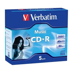 Verbatim CD-R 80Min 5Pk Audio 40x 62620 Verbatim CD-R 80Min 5Pk Audio 40x 62620