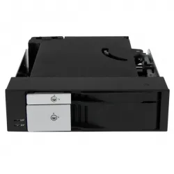 Dual Bay 5.25 Trayless Hot Swap Mobile Rack Backplane for 2.5 and 3.5 SATA/SAS HDD or SSD with Fan HSB2535SATBK Dual Bay 5.25 Trayless Hot Swap Mobile Rack Backplane for 2.5 and 3.5 SATA/SAS HDD or SSD with Fan HSB2535SATBK
