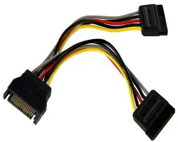 Startech PYO2SATA, 6in SATA Power Y Splitter Cable Adapter - M/F - 6in SATA power Y Cable - 6in SATA power Splitter Startech PYO2SATA, 6in SATA Power Y Splitter Cable Adapter - M/F - 6in SATA power Y Cable - 6in SATA power Splitter
