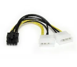 Starttech LP4PCIEX8ADP, 6in LP4 to 8 Pin PCI Express Video Card Power Cable Adapter - lp4 to PCI express - molex to 8 pin PCIe Starttech LP4PCIEX8ADP, 6in LP4 to 8 Pin PCI Express Video Card Power Cable Adapter - lp4 to PCI express - molex to 8 pin PCIe