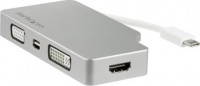 Startech CDPVGDVHDMDP, Aluminum Travel A/V ADAPTER: 4-IN-1 USB-C To VGA, DVI, HDMI OR MDP - 4K