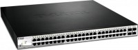 D-Link DGS-1210-52MP, 52-Port Gigabit Smart Managed PoE Switch, 4 x Gigabit GbE/SFP, 370W, MTBF: 236,406 hours