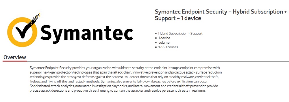 symantec endpoint protection license type
