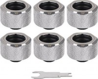 Thermaltake CL-W213-CU00SL-B, Pacific C-Pro G1/4 PETG 16mm OD 6 Pack - Chrome, Material: CU, Screw Thread: G1/4, 16mm