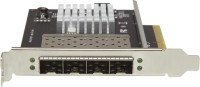 StarTech PEX10GSFPI, PCIe Network Card for Computer Case, Intel XL-710 Chipset, 4xSFP+ Ports, 10GbE Fiber Optic LAN, Plug-in Card