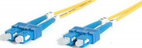 StarTech SMFIBSCSC2, Single-Mode Duplex Fiber Patch Cable SC to SC, Cable Length: 2m, Yellow, 
