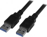 StarTech USB3SAA3MBK, Data Transfer Cable, 5Gbps, USB 3.0 Type-A to Type-A, Male to Male, Length: 3m,