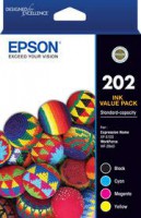 Epson C13T02N692, 202, Value Pack, Ink Cartridge, Standard Yield, Black, Cyan, Magenta, Yellow,