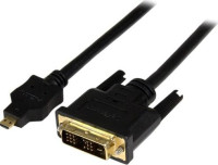 StarTech HDDDVIMM1M, 3ft (1m) Micro HDMI to DVI Cable, Micro HDMI Type-D to DVI-D Monitor/Display Converter Cord
