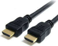 StarTech HDMM1MHS, 4K High Speed HDMI Cable with Ethernet, 1M, M/M, 1.4 Video/Display Cable, Ultra HD/PVC jacket, 28AWG/Gold-Plated Connectors/Al-Mylar foil with braid, For laptop/workstation, Black