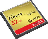 Sandisk SDCFXSB-032G-G46, Extreme Compact Flash Card Card, 32GB, Read Speed: 120MB/s, Write Speed: 85MB/s, 